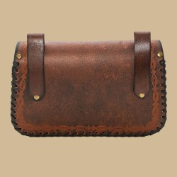 Pochette cuir marron