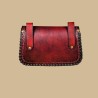 Pochette cuir rouge