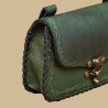 Pochette cuir vert