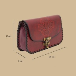 Pochette rouge croix celtique