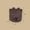 Pochette médiévale cuir marron