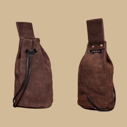 Brown suede leather purse