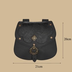 Black leather bag