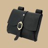 Black leather bag