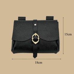 Black leather bag