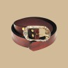 Ceinture gaufrée marron