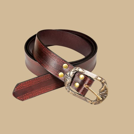 Ceinture gaufrée marron